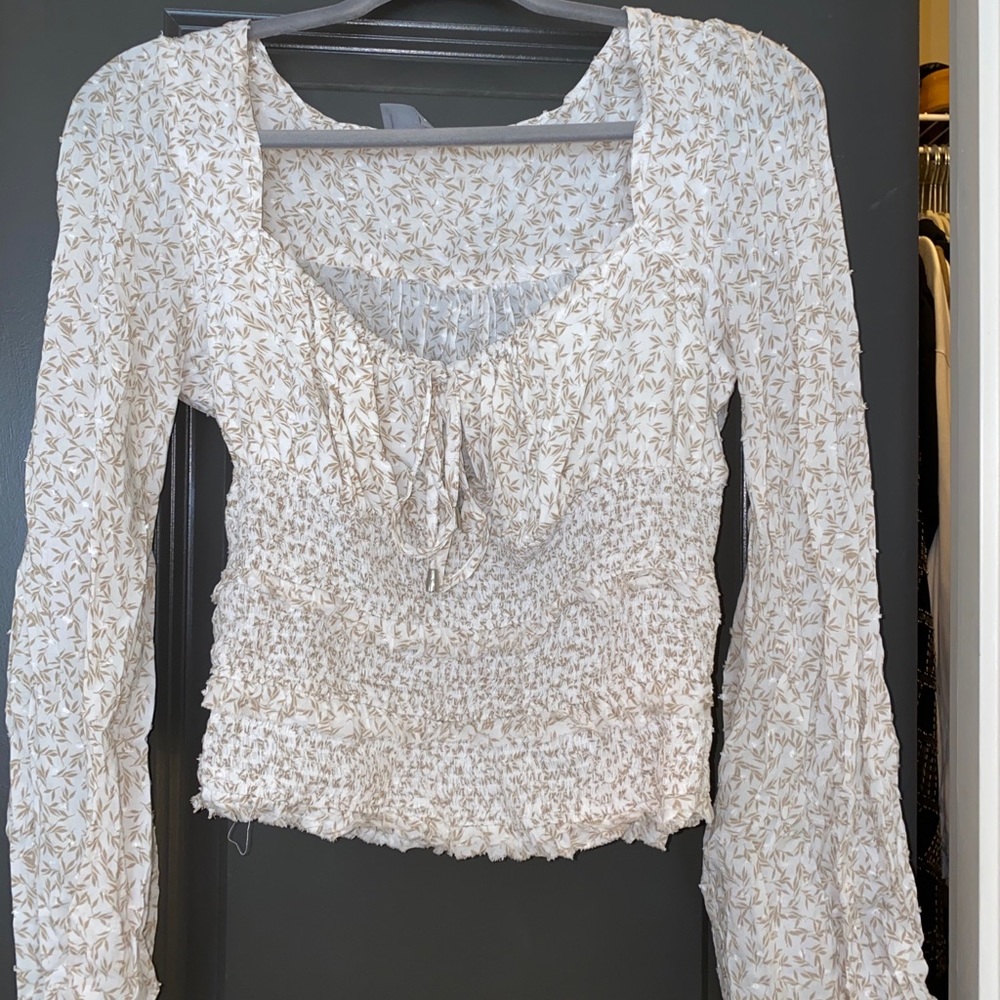 Coast Long Sleeve Cropped Blouse